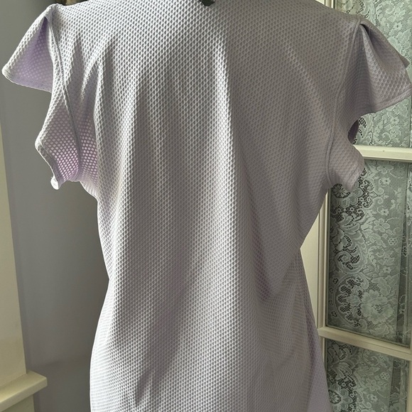 CALIA by Carrie Underwood Purple Fitted Cap Sleeve Polo Shirt SZ L - Picture 2 of 5